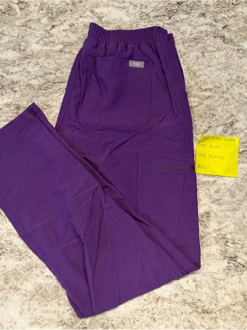 FIGS Women’s Ultra Violet Cargo Scrub Pants